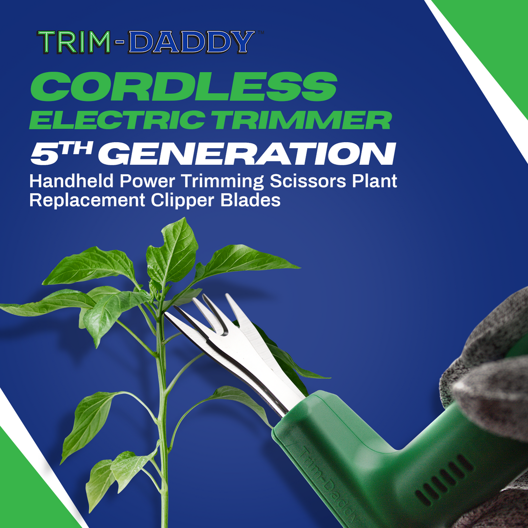 plant daddy hydroponics Trim-Daddy 5th Generation Cordless Electric Trimmer Packaged With 3 Distinct Utility Blades Wet & Dry Trimming Lightweight 1/2 lb